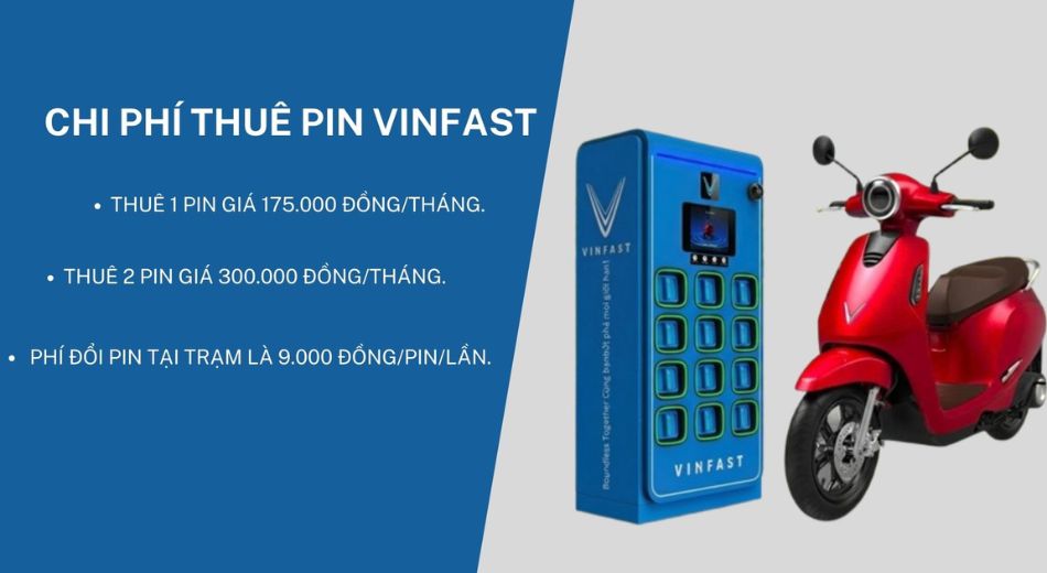 Chi phí thuê pin cho xe máy điện đổi pin VinFast