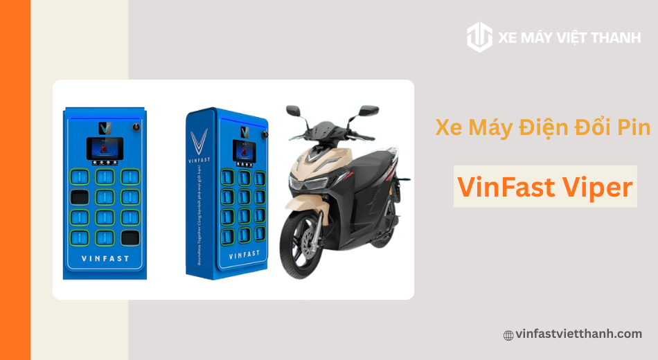 Mẫu xe máy điện VinFast Viper đổi pin
