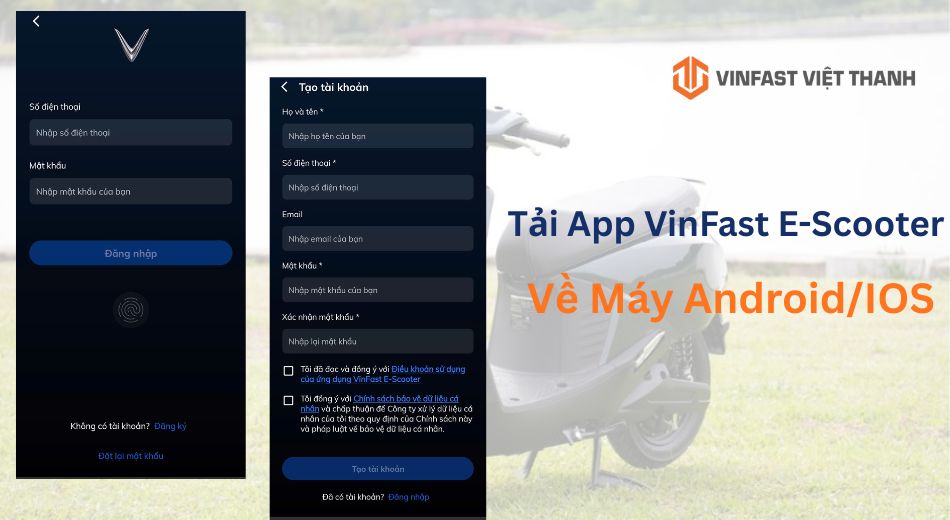 Cách tải app VinFast E-Scooter cho điện thoại