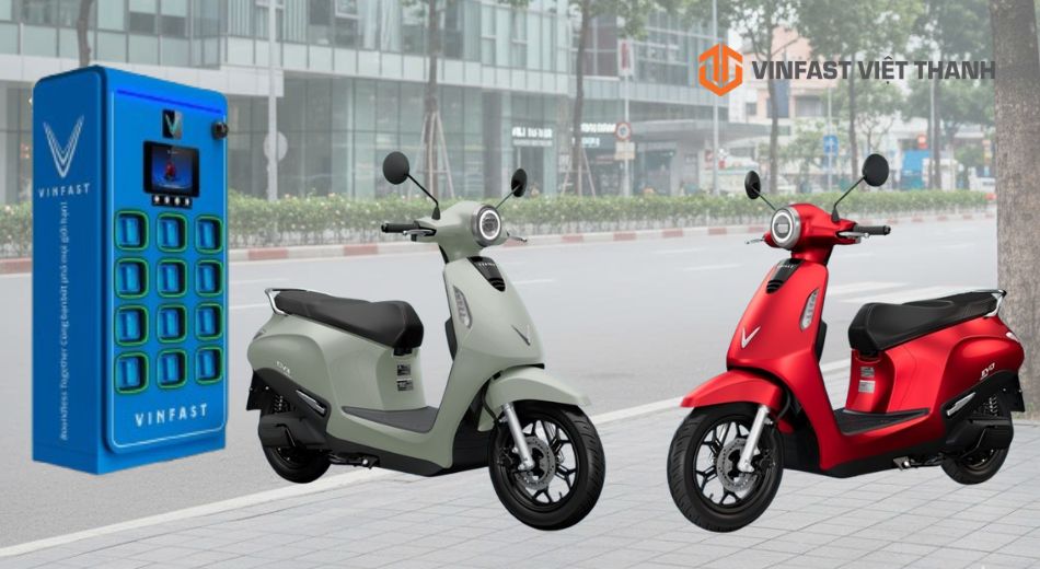 Diện mạo xe máy điện VinFast Evo đổi pin