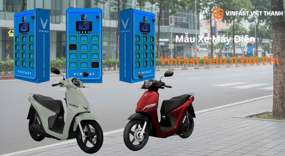 Mẫu xe máy điện VinFast Feliz II đổi pin