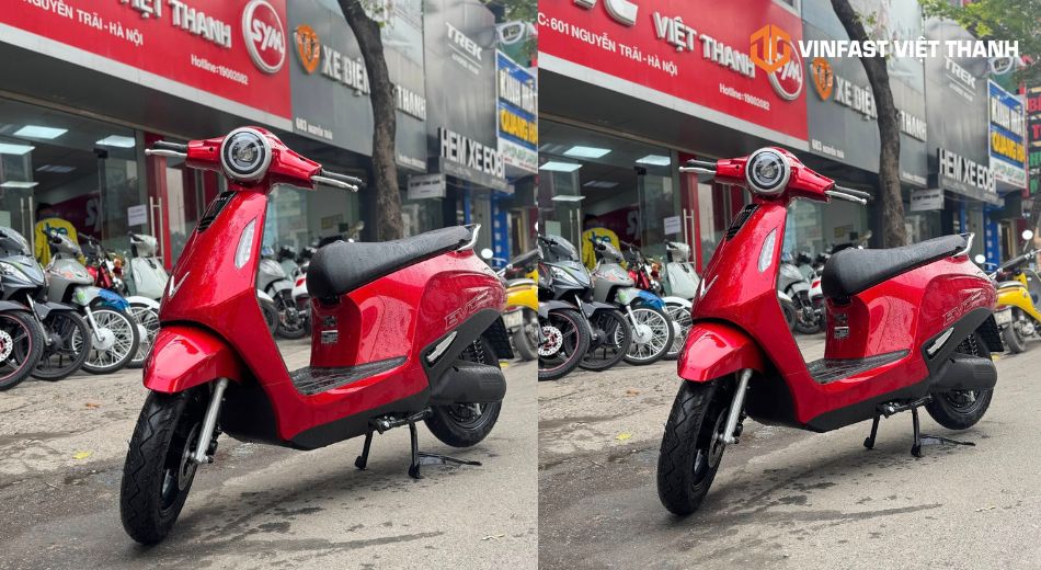 Xe máy điện VinFast Grand màu đỏ cực chất