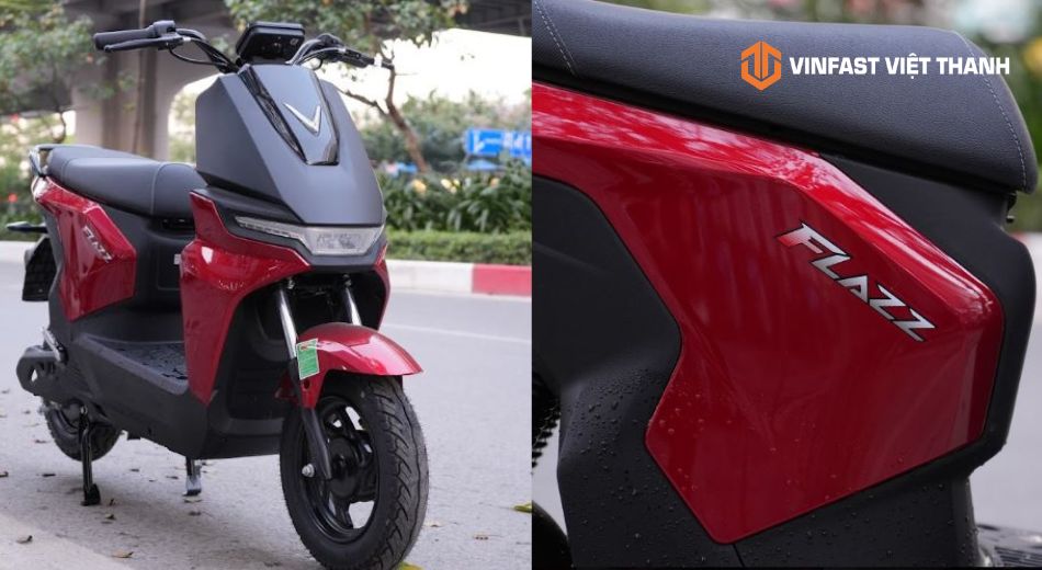 Xe VinFast Flazz màu đỏ đen cho học sinh