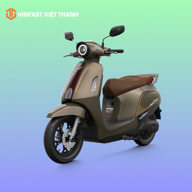 Xe máy điện Evo Grand Premia nâu titan